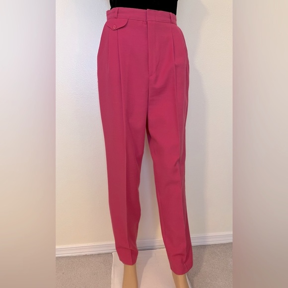 Lady Manhatten-60’s/70 Vintage, Neon Pink, Pleated, USA, Dress Pant. Size-12 - Picture 3 of 9